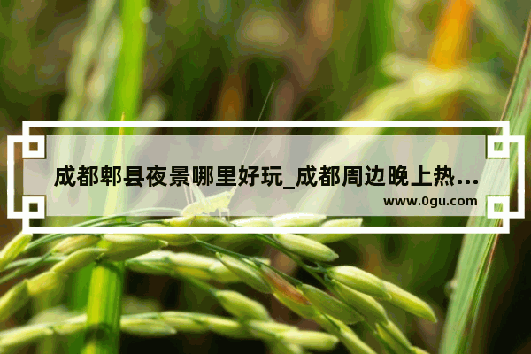 成都郫县夜景哪里好玩_成都周边晚上热闹的地方