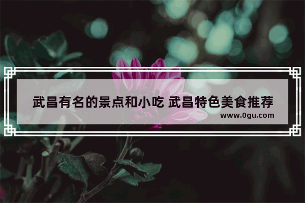 武昌有名的景点和小吃 武昌特色美食推荐