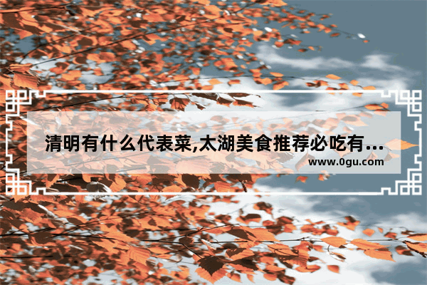 清明有什么代表菜,太湖美食推荐必吃有哪些品牌的食品店