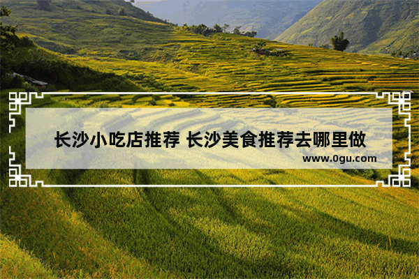 长沙小吃店推荐 长沙美食推荐去哪里做