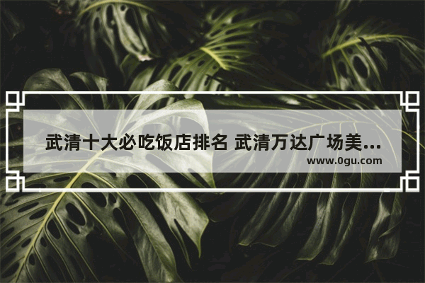 武清十大必吃饭店排名 武清万达广场美食推荐店在几楼开门