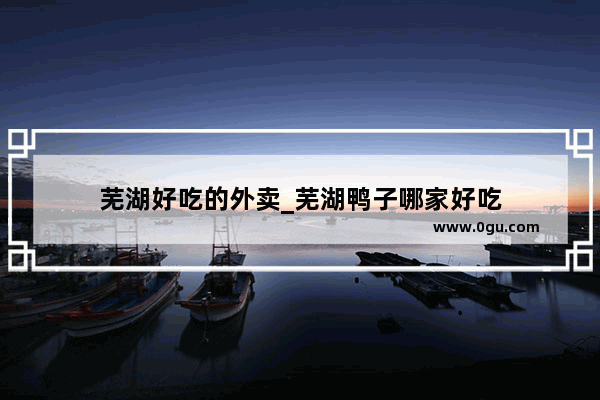 芜湖好吃的外卖_芜湖鸭子哪家好吃