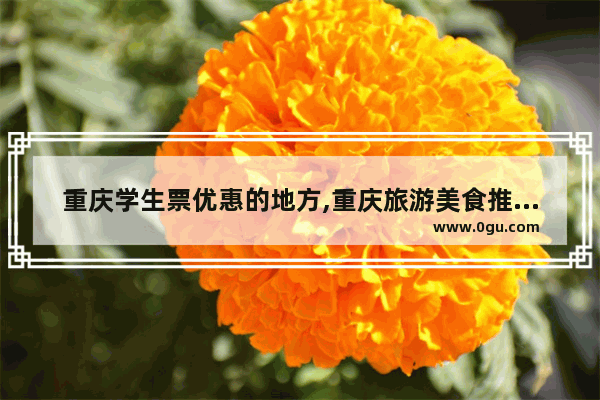 重庆学生票优惠的地方,重庆旅游美食推荐大学生吃什么最好呢