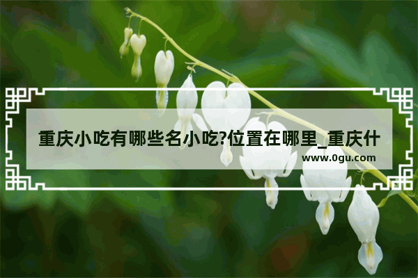 重庆小吃有哪些名小吃?位置在哪里_重庆什么面最好吃