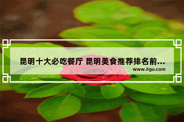 昆明十大必吃餐厅 昆明美食推荐排名前十名品牌有哪些店
