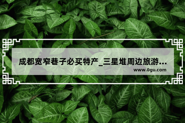 成都宽窄巷子必买特产_三星堆周边旅游攻略