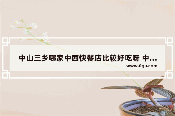 中山三乡哪家中西快餐店比较好吃呀 中山三乡美食推荐排行榜前十名有哪些呢