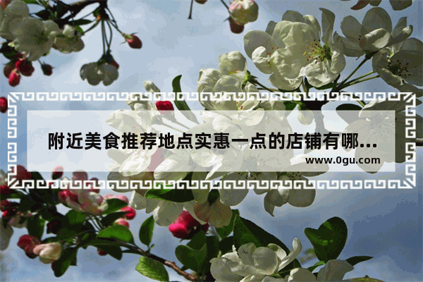 附近美食推荐地点实惠一点的店铺有哪些地方呢,附近美食推荐地点实惠一点的店铺有哪些地方呢