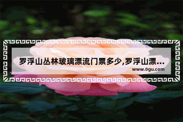 罗浮山丛林玻璃漂流门票多少,罗浮山漂流附近的美食推荐有哪些地方好吃