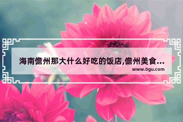 海南儋州那大什么好吃的饭店,儋州美食推荐排行榜前十位是什么店
