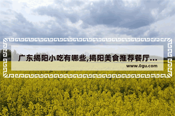 广东揭阳小吃有哪些,揭阳美食推荐餐厅有哪些品牌