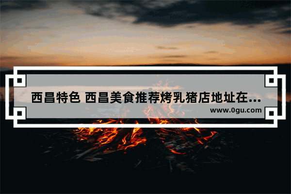 西昌特色 西昌美食推荐烤乳猪店地址在哪里啊