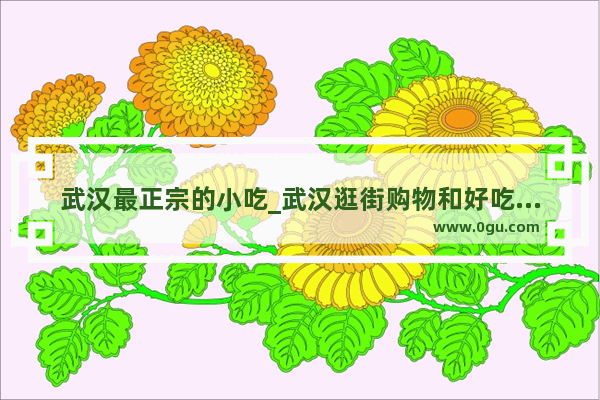 武汉最正宗的小吃_武汉逛街购物和好吃的地方推荐
