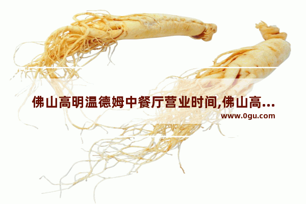 佛山高明温德姆中餐厅营业时间,佛山高明区美食推荐店有哪些地方呢
