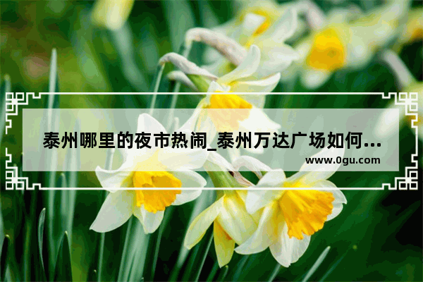 泰州哪里的夜市热闹_泰州万达广场如何停车