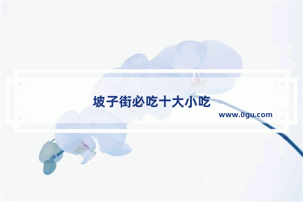 坡子街必吃十大小吃
