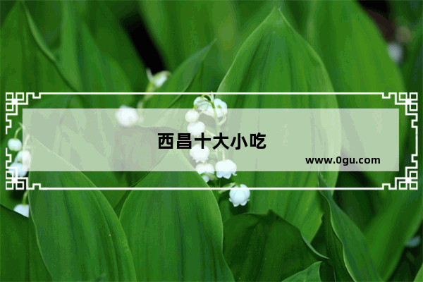 西昌十大小吃