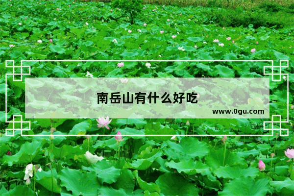 南岳山有什么好吃
