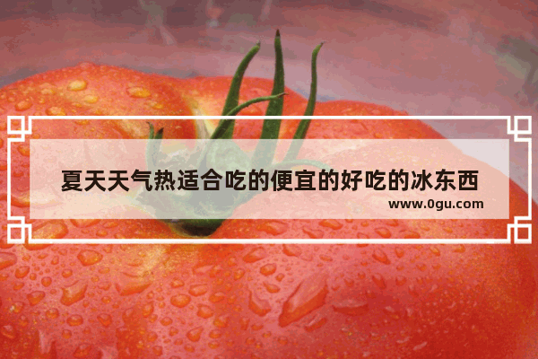 夏天天气热适合吃的便宜的好吃的冰东西