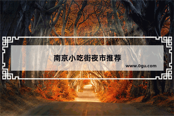 南京小吃街夜市推荐