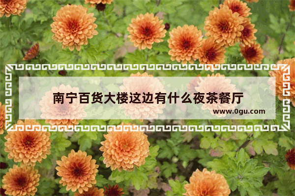 南宁百货大楼这边有什么夜茶餐厅