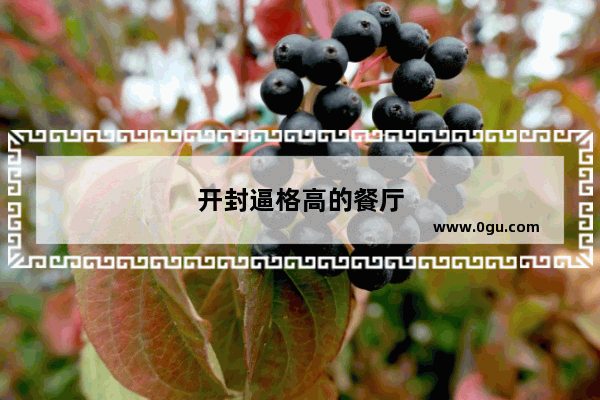 开封逼格高的餐厅