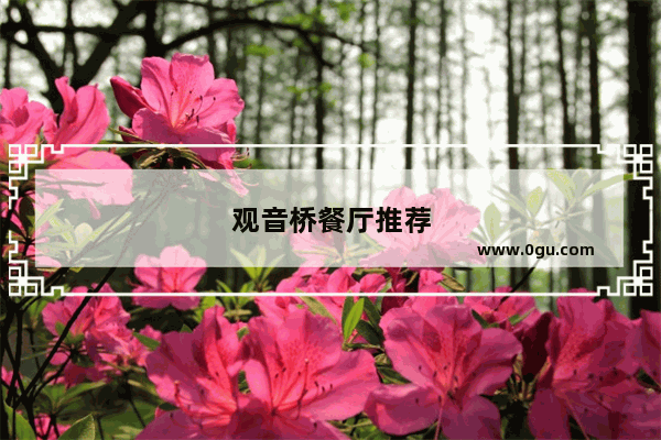 观音桥餐厅推荐