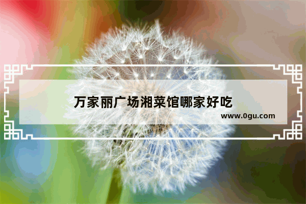 万家丽广场湘菜馆哪家好吃