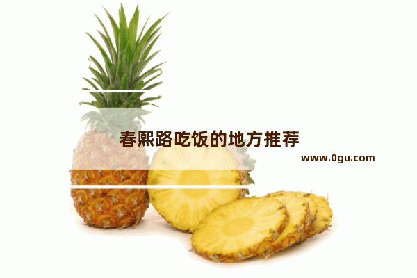 春熙路吃饭的地方推荐
