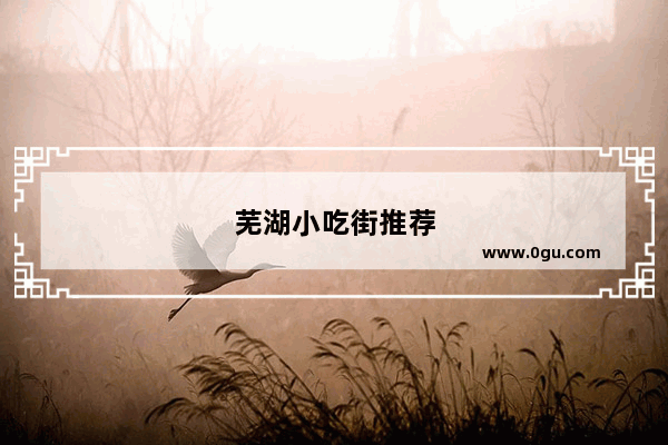 芜湖小吃街推荐