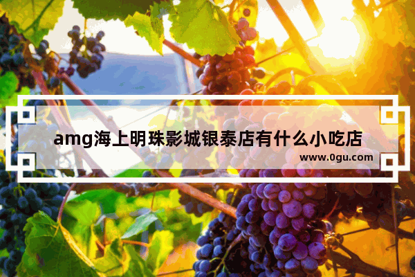 amg海上明珠影城银泰店有什么小吃店