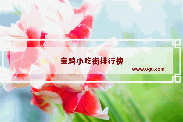 宝鸡小吃街排行榜