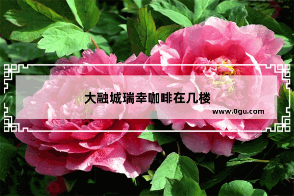 大融城瑞幸咖啡在几楼