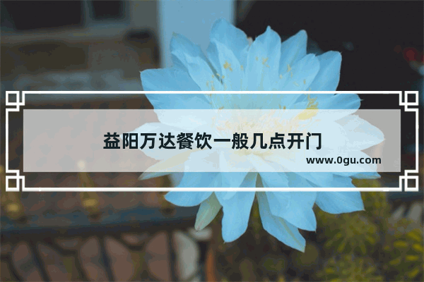 益阳万达餐饮一般几点开门