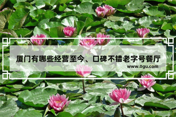 厦门有哪些经营至今、口碑不错老字号餐厅