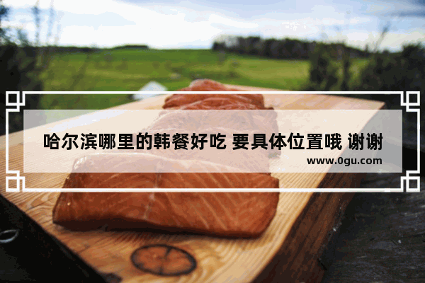 哈尔滨哪里的韩餐好吃 要具体位置哦 谢谢