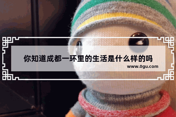 你知道成都一环里的生活是什么样的吗