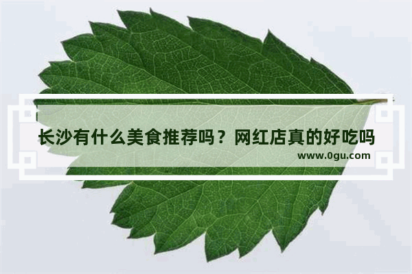 长沙有什么美食推荐吗？网红店真的好吃吗