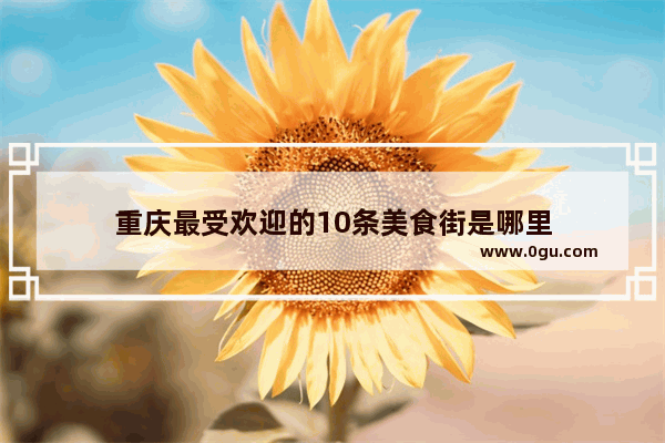 重庆最受欢迎的10条美食街是哪里