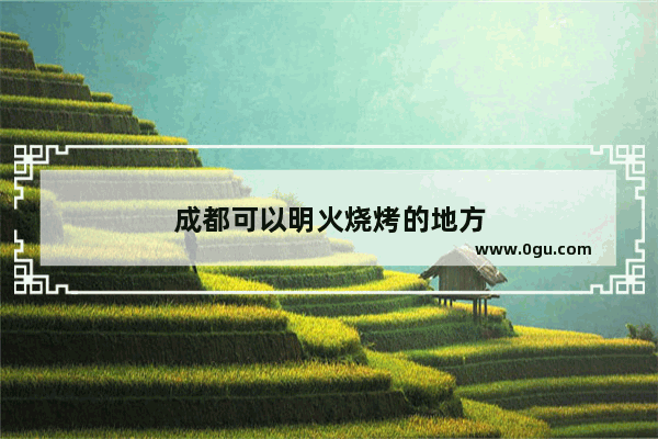 成都可以明火烧烤的地方