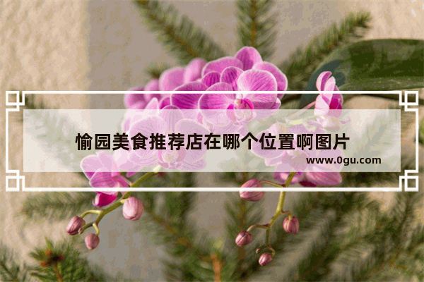 愉园美食推荐店在哪个位置啊图片