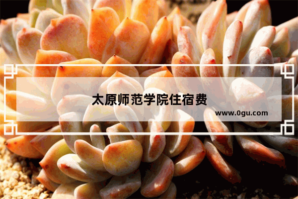 太原师范学院住宿费