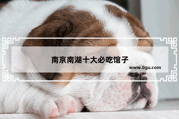 南京南湖十大必吃馆子