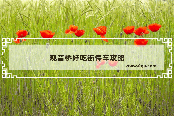 观音桥好吃街停车攻略