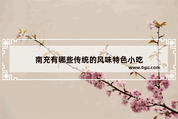 南充有哪些传统的风味特色小吃