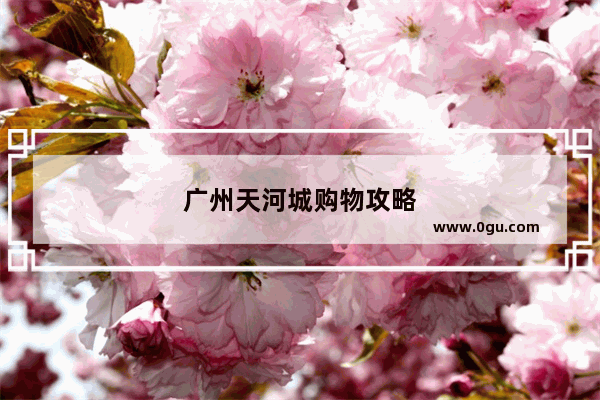广州天河城购物攻略