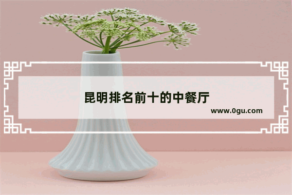 昆明排名前十的中餐厅