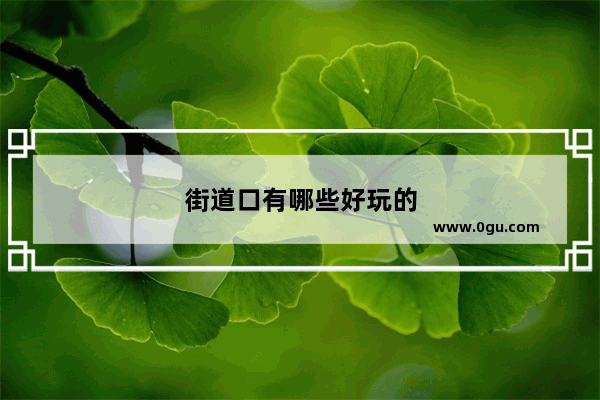 街道口有哪些好玩的