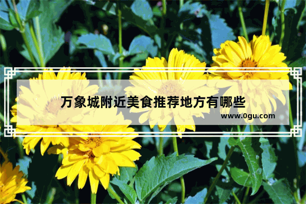 万象城附近美食推荐地方有哪些