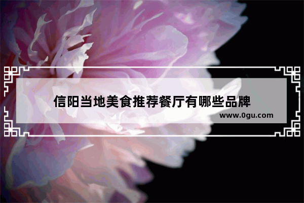 信阳当地美食推荐餐厅有哪些品牌